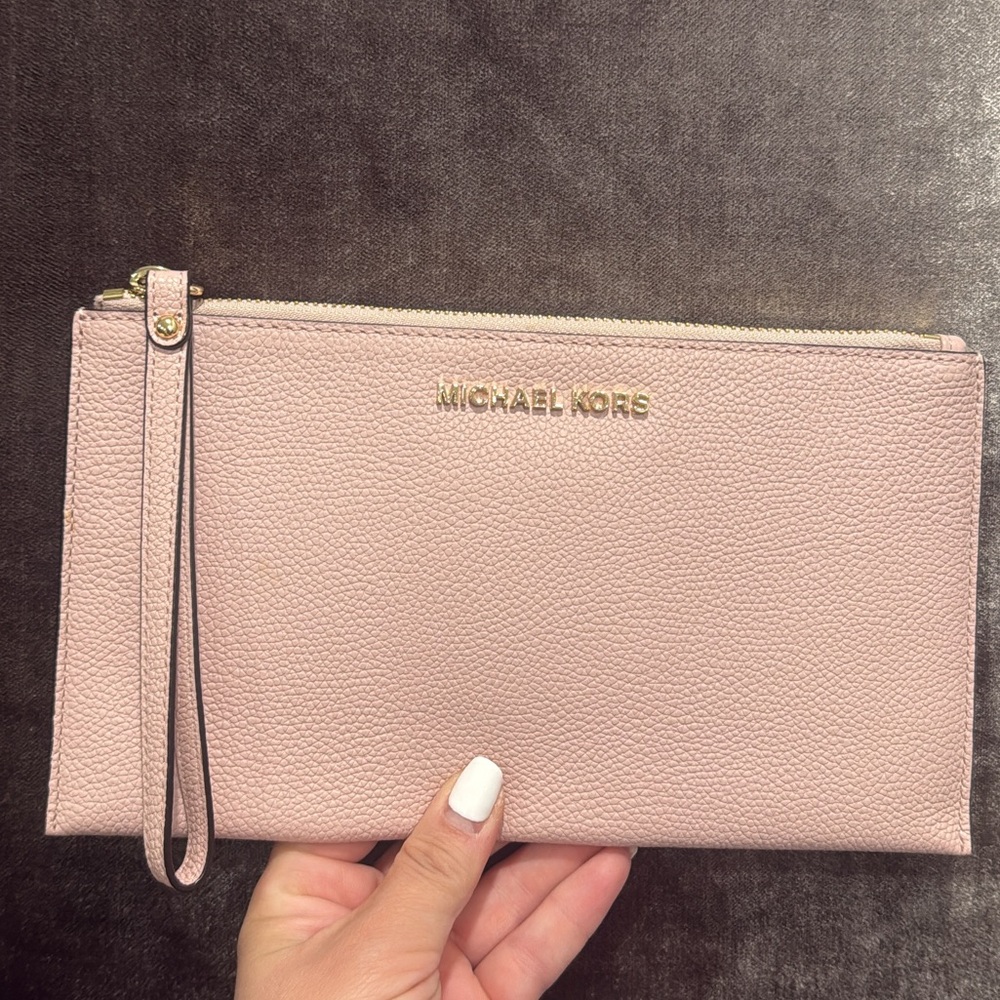 Michael Kors Blush Pink Wristlet Clutch